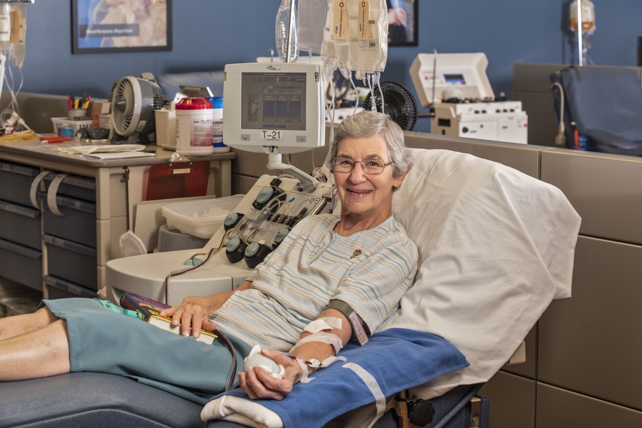 Sr. Damien Hinderer is one of 15 people selected for the 2019 Blood Donation Hall of Fame.